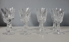 Set of 4 WATERFORD Cut Crystal Signed Rosslare 6" Claret Wine Goblets 1968-2017