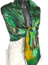 Foulard Grande 100% Pura Seta Stola Sciarpa Coprispalle Pareo Cerimonia Scialle