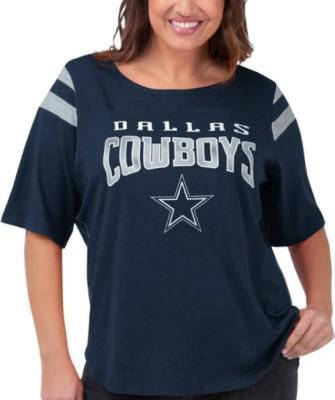 Women's G-III 4Her Carl Banks Navy Dallas Cowboys Plus Size XL Linebacker Shirt