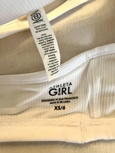 Athleta Girl All Day Bra 2.0 Sports Bra White XS / 6 New with Tags - Picture 3 of 5