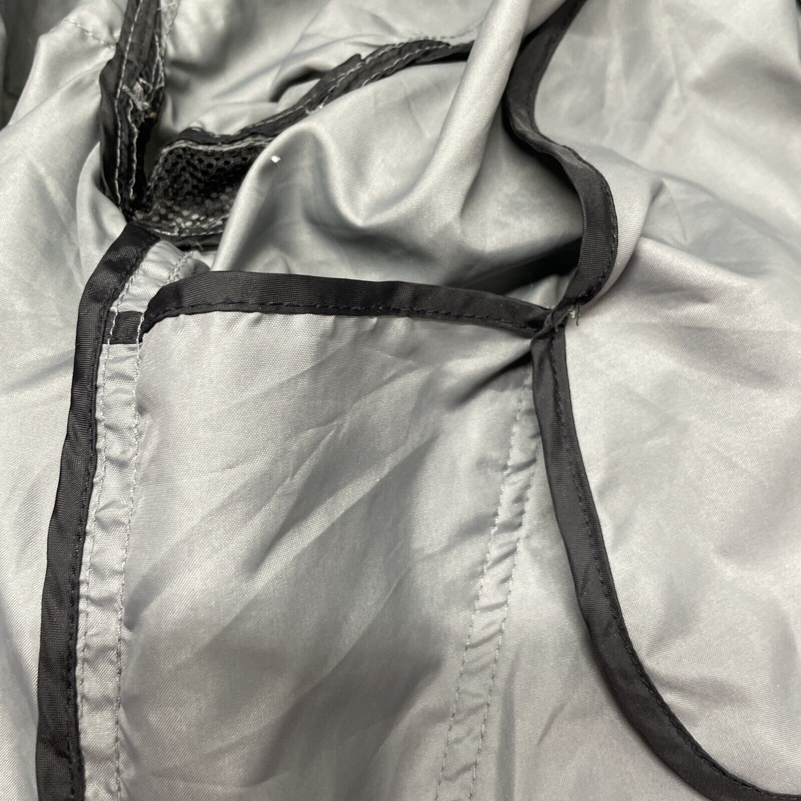 Gap Nylon Windbreaker Jacket Mens M Gray Hooded F… - image 13