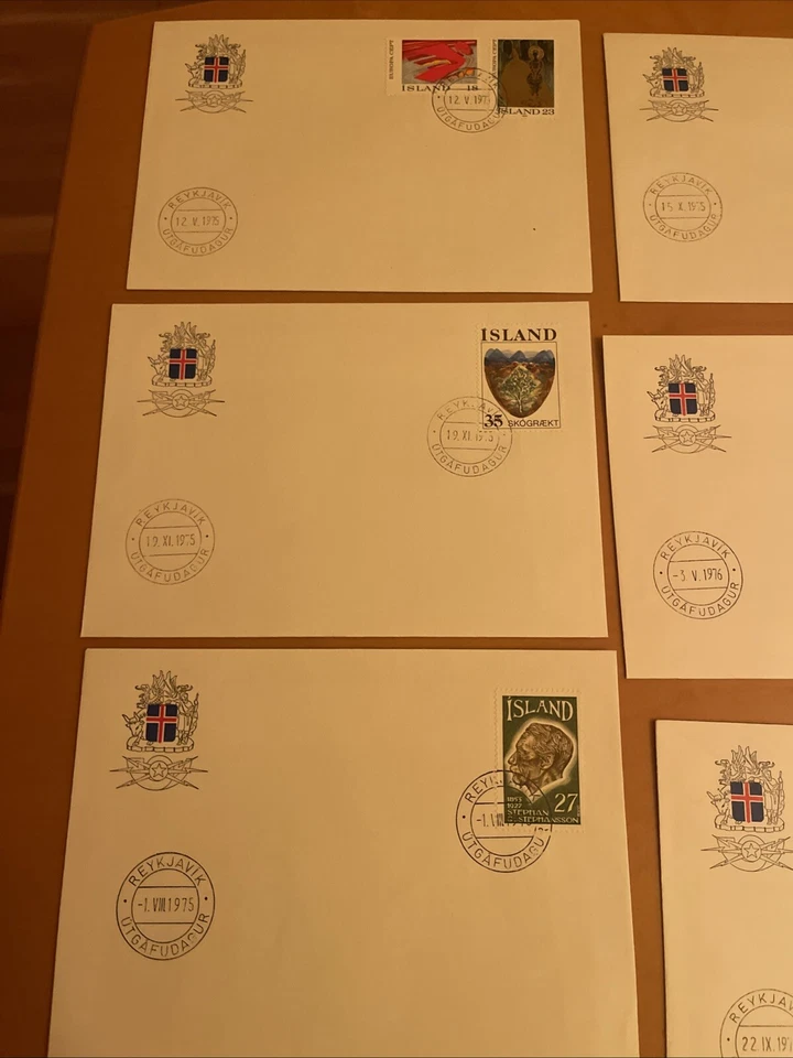 Iceland FDC  1975-1977 Various 19 Covers, XF Condition, See Photos - Image 2 of 4