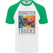 Monster Trucks are My Jam Mens S/S Baseball T-Shirt