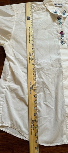 Vintage Koret Button up Women's Sz 18w Floral Embroidery Cottagecore Grannycore - Picture 6 of 7