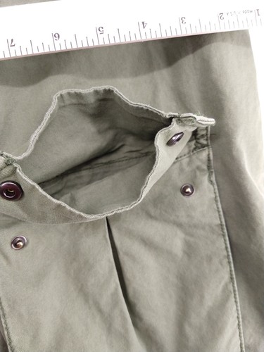 ZARA Women's XS Utility Jacket Oversized Rivets Eyelets Roll Sleeve Army Green - Picture 8 of 10