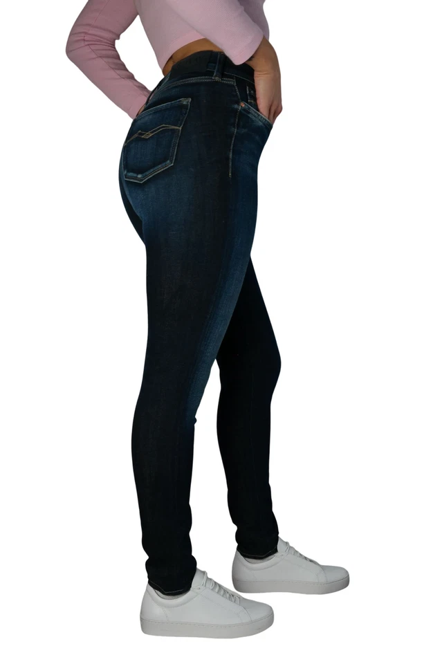 Replay Hyperflex+ Jeans Damen Skinny High Waist New Luz / Denim-Dunkelblau - Bild 2 von 4