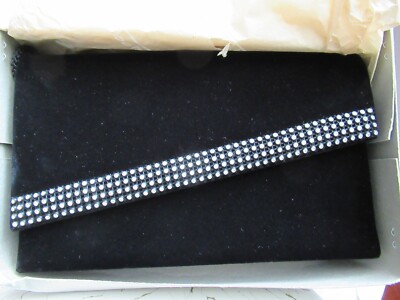 Talbots Sequin Trim Holiday Formal Elegant Evening Party Purse Black NEW IN BOX!