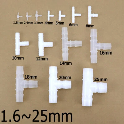 MARKENLOS Conector en T de 1,6 a 25 mm conector de manguera de plástico conector manguera