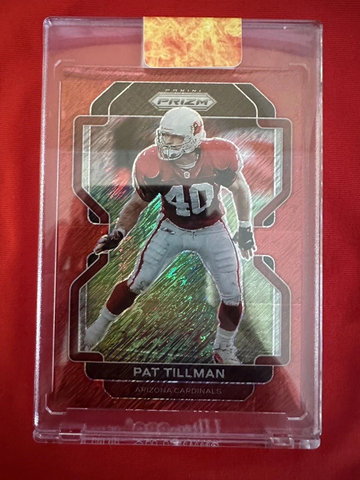 2021 Prizm #83 Pat Tillman FOTL Red Shimmer 24/35 Arizona Cardinals