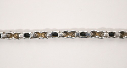 JJT Sterling Silver, Black Onyx Tennis Bracelet, 7.5" - 第 13/22 張圖片