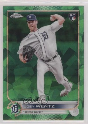 2022 Topps Chrome Update Sapphire Green 21/75 Joey Wentz #US295 Rookie RC 6ns