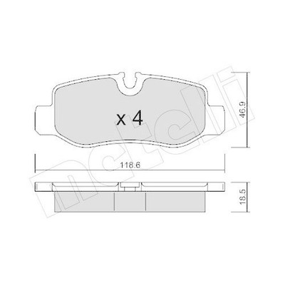 Bremsbelagsatz Scheibenbremse Metelli 22-1023-0 für Mercedes Benz Mercedes Benz