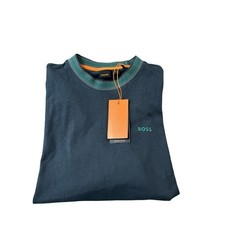 Hugo Boss Open Green S/S Tipped Cotton Crewneck T Shirt Size S NWT