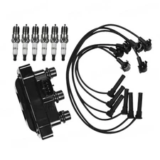 Ignition Coil + Spark Plug + Wire Set For Ford Explorer Sport Trac 4.0L V6 FD480