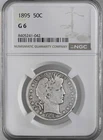 1895-P  50C BARBER SILVER HALF DOLLAR  "PHILADELPHIA"  NGC G6  #8405241-042