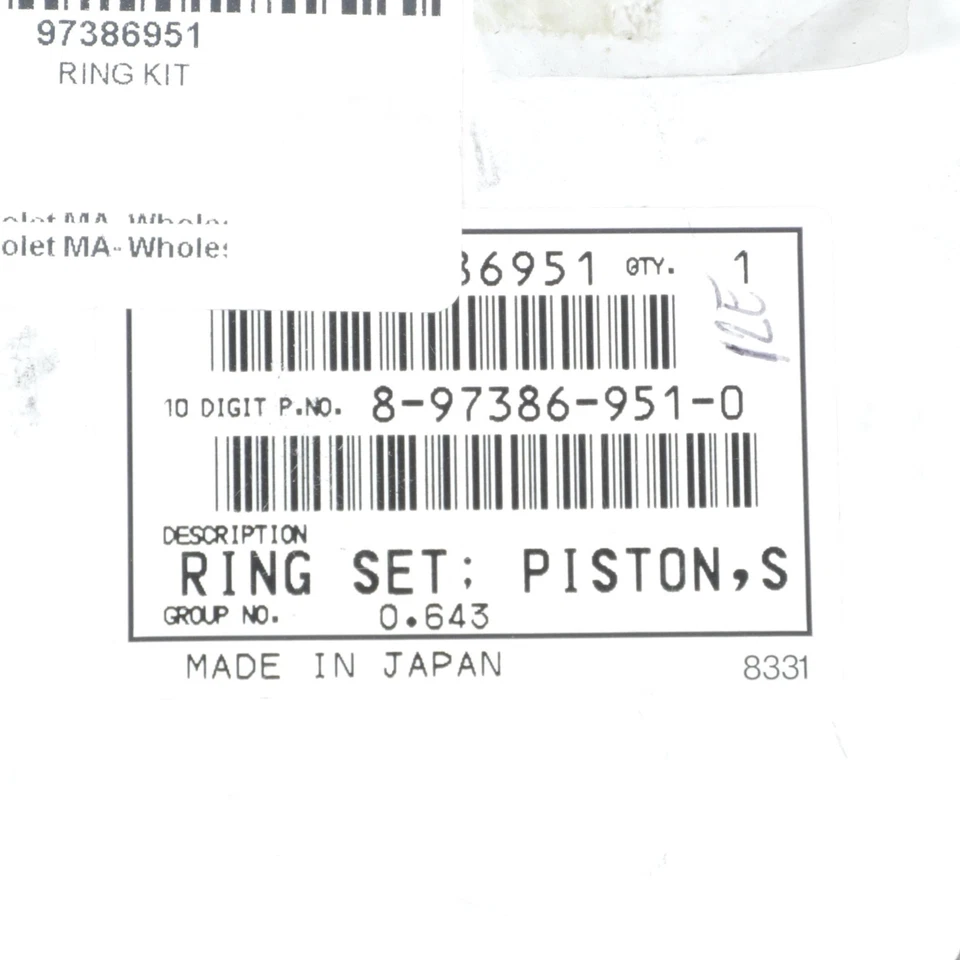 Kit de anel de pistão de motor GM 97386951 genuíno - Imagem 3 de 3