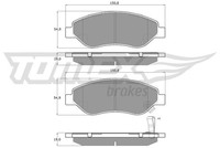 Tomex Brakes Bremsbelagsatz, Scheibenbremse TX 14-61 FüR Opel