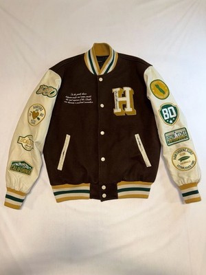 PacSun Hawthorne Surf Club Varsity Jacket Brown Size M