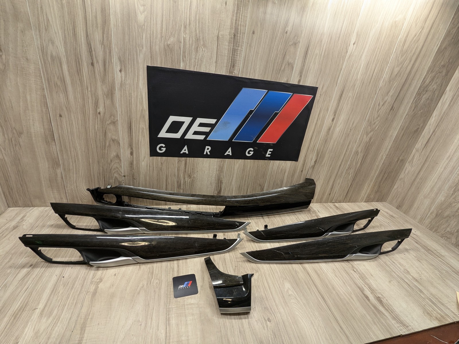 15-19 OEM BMW F16 F86 X6 X6M Dash Door Panel Wood Interior Trim Cover SET
