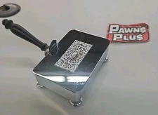 Elegant MCM Vintage Park Sherman Footed Silver Silent Butler Ash Tray Pre 1960