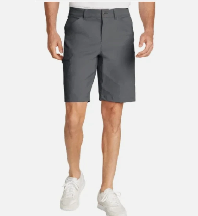 Eddie Bauer Men's Tech Shorts, Gray, Size 32