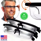 Dial Adjustable Glasses Variable Focus For Reading Distance Vision Eyeglasses US