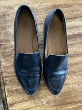 Madewell Shoes Womens 8 Frances Casual Slip On Loafer H2419 Black Leather Flats