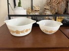 Vintage Pyrex Butterfly Gold 474-B Cinderella Casserole Dish 1.5 Qt + 441 Mixing