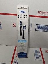 Oral-B Clic Toothbrush Ultimate Clean Replacement Soft Brush Heads, Black, 2 Ct