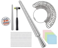 Herramienta de medición de tamaño de anillo, con martillo de goma