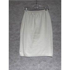 Bobbie Brooks Vintage Knit Pencil Skirt Cream Ivory Off White Size M Made in USA