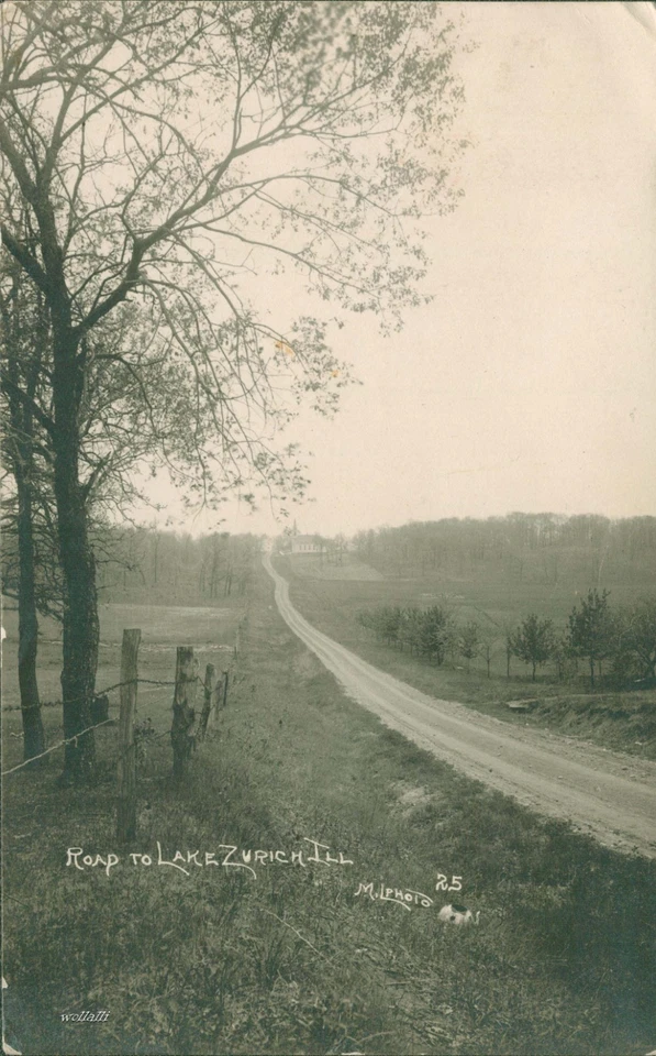 superrar Road to Lake Zurich Illinois M.L.Photo 25 28.8.1911 - Bild 2 von 3
