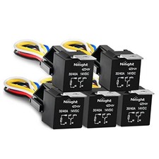 50003R Automotive Set 5-Pin 30/40A 12V SPDT with 5Pin Relay  harness socket