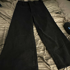 Universal Threads Jeans Women's 8 Black Sailor Wide Leg Denim