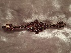 Gold Finish One Stone Missing Antique Bohemian Red Garnett Brooch Rose