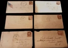 Civil War Postl History - Small Group of 6 Massachusetts Soldiers Envelopes