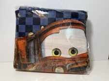 Y2K Disney Cars Lightning McQueen Tow Mater Twin Set Flat Fitted Pillow Case NIB