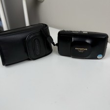 Olympus Infinity Stylus Zoom DLX 35mm Film Camera Black Case w/ Damage TESTED