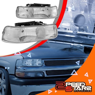 FITS 99-02 CHEVY SILVERADO 00-06 GMT800 TAHOE/SUBURBAN CHROME HOUSING HEADLIGHTS
