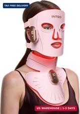 Red Light Therapy Mask for Face Neck, 4 Light Modes 660nm 850nm Red Infrared