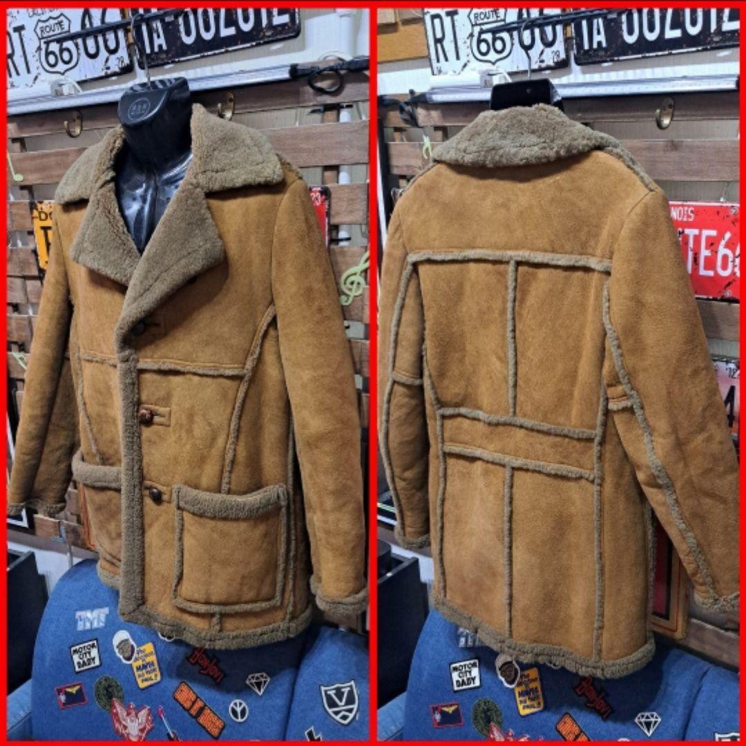 90S Vintage Schott Sheepskin Patchwork Shearling … - image 5