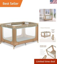 Travel-Friendly Zodiak Playard - Perfect for Babies 6-8 , Stylish  Safe