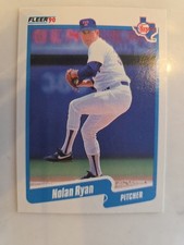 1990 Fleer - Nolan Ryan #313 ERROR Dot On Nose & Red Face Mint Condition Rare SP