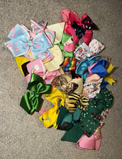 Girls Multicolor Fabric Sequin Unicorn Hair Bow Clip Lot Assorted Styles