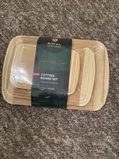 Royal Craft wood Cutting Board Set Of 3 Pieces, Cooking Chopping