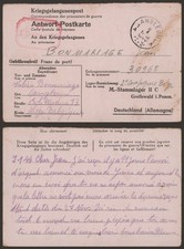 Belgium WWII 1944 - POW Postcard Angleur to Stalag II C Germany - Censor EP117