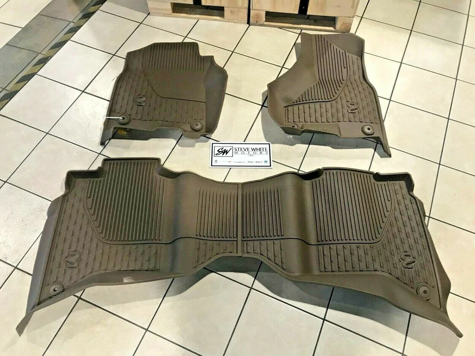 Alfombrillas Ram 2500 3500 4500 5500 19-26 doble cabina asientos con canastilla todo tipo de clima marrón Foto 2 de 4