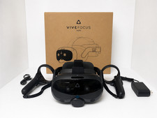HTC Vive Focus Vision VR XR Headset w/ Facial Tracker, Controllers, Cables, Box