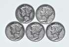 High Grade Lot 1938 1939 1938 1938 1939 Mercury Dime Collection *777