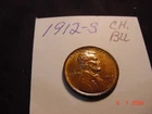New Listing1912S 1C  Lincoln Cent CH. BU  Extremely scarce this grade